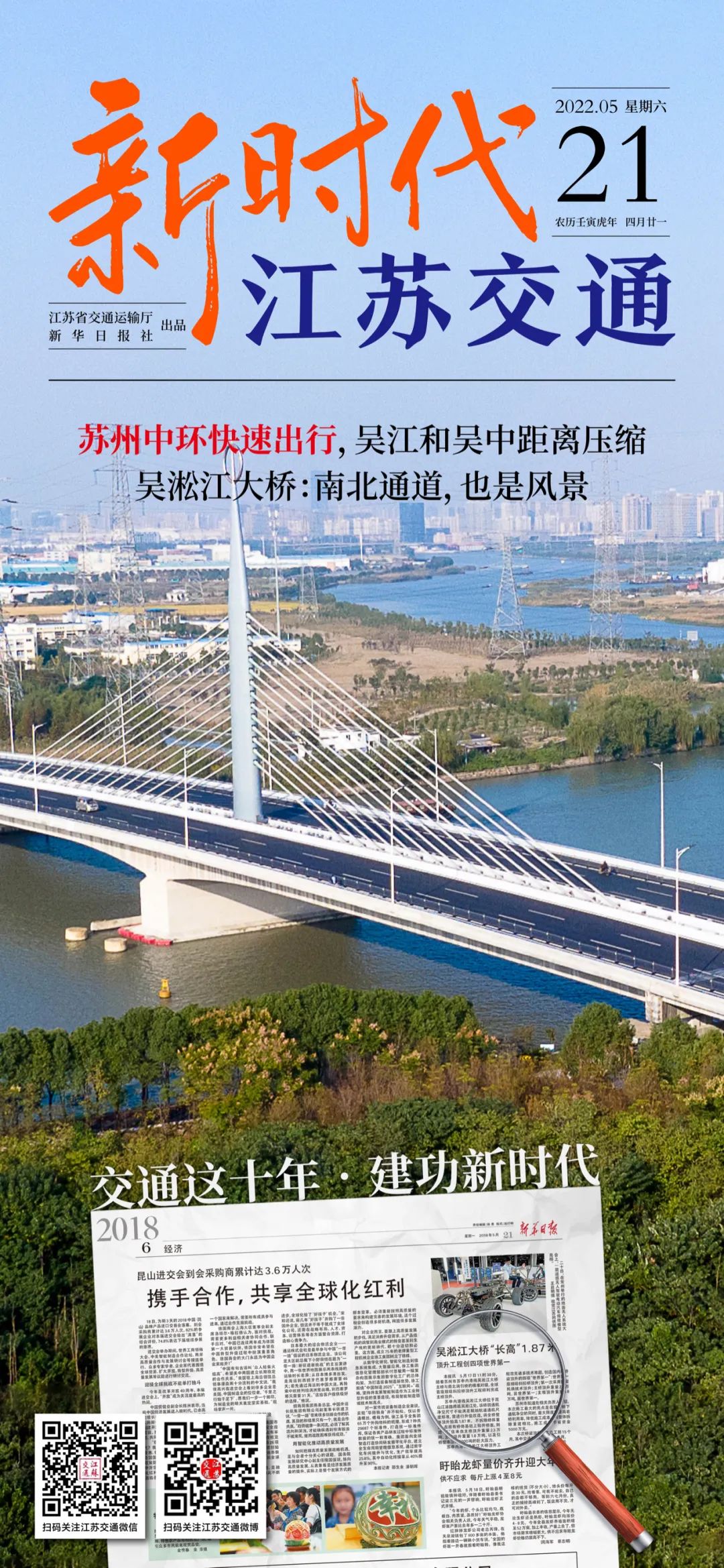 新時代江蘇交通｜蘇州中環(huán)快速出行，吳江和吳中距離壓縮！