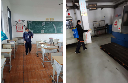 錫澄校區(qū)進(jìn)行開學(xué)前全面消殺工作