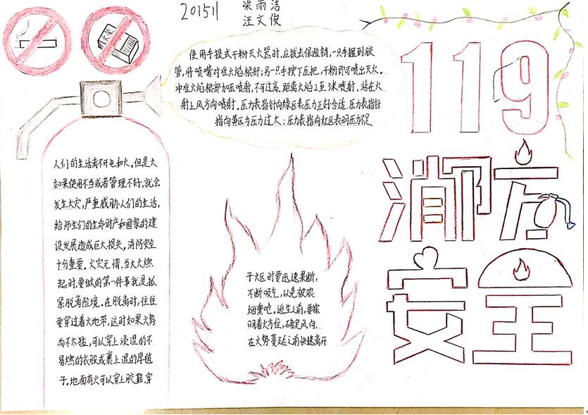 我院開展“關注消防,生命至上”主題手抄報活動