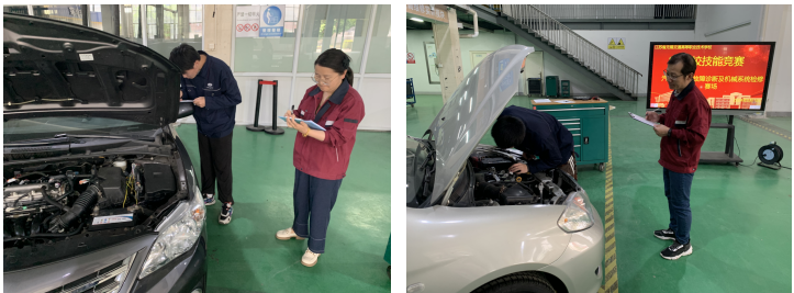 一技在手 一生無憂 --汽車工程學院實訓中心舉行學校技能競賽月分賽場比賽