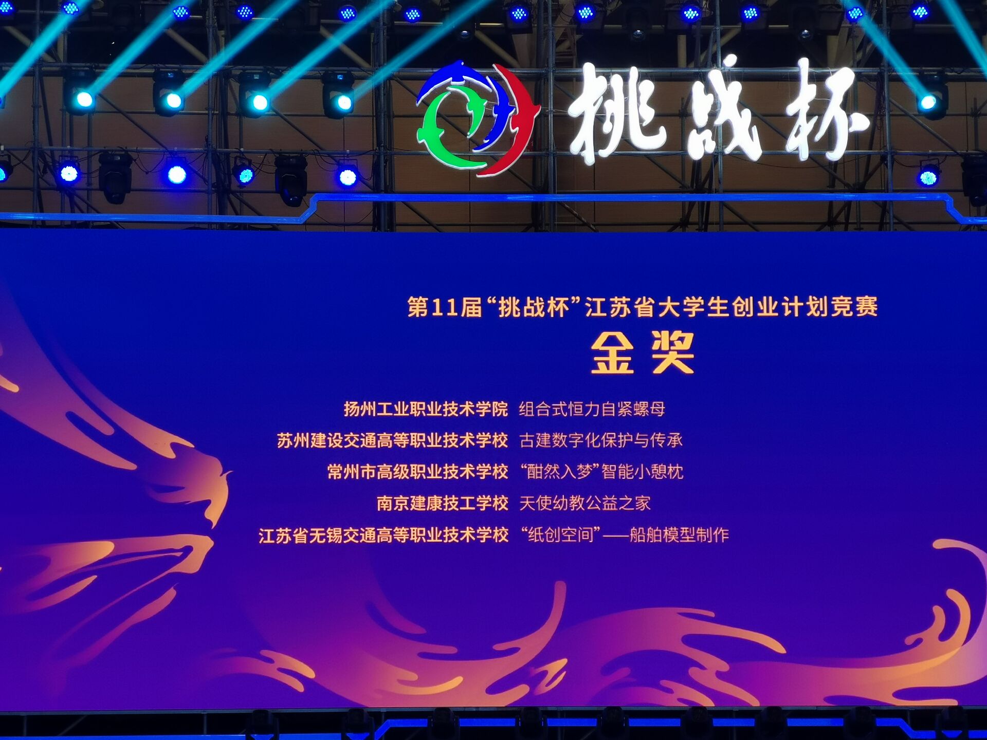 學校在第11屆“挑戰(zhàn)杯”江蘇省大學生創(chuàng)業(yè)計劃競賽獲得金獎
