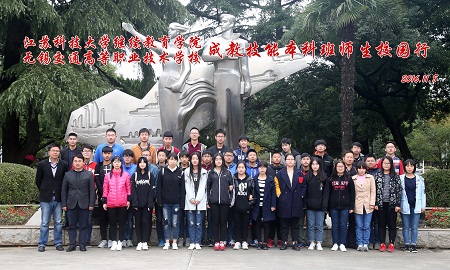 信息工程系162642班前往江蘇科技大學參觀