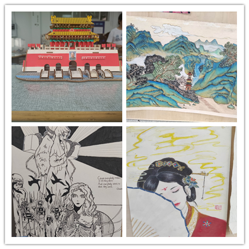 信息管理學院藝緣數(shù)字媒體工作室 “紅色獻禮”設計繪畫展活動